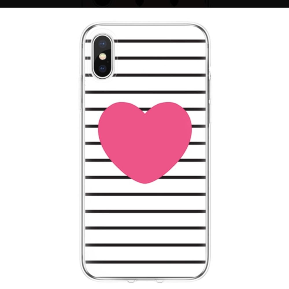 NEW IPhone Case Cover Love Heart Stripe 7/8/7+/8+
